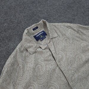 Chubbies Shirt Mens Medium Beige Geometric Rayon Sunday Aloha Camp Casual Resort